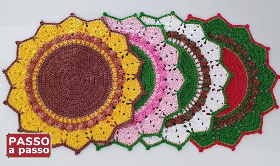 How to Easy Crochet Coaster Sousplat | Step by step Pattern